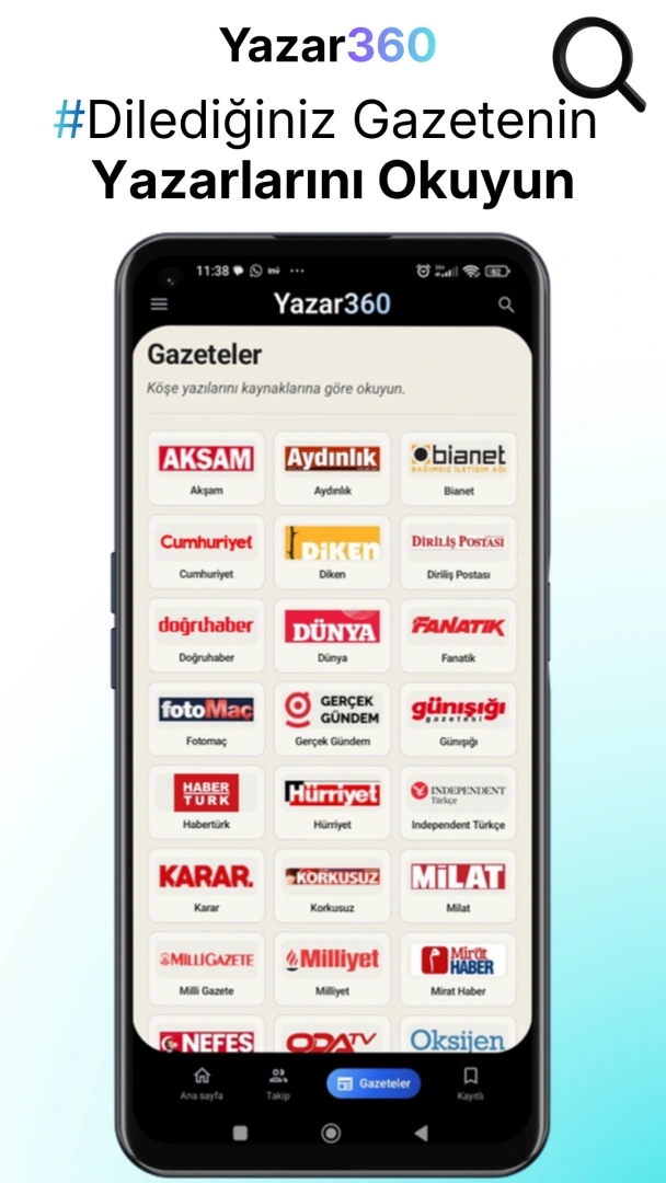 Yazar360 — Dilediğiniz gazetenin yazarlarını okuyun