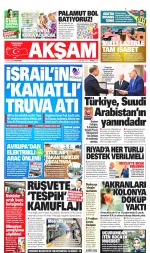 Akşam manşeti