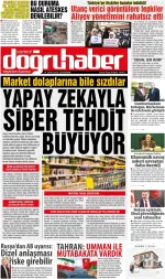 Doğru Haber Gazetesi manşeti